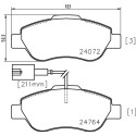 Jeu de plaquettes de frein HELLA 8DB 355 014-471