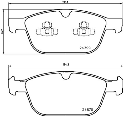 Jeu de plaquettes de frein HELLA 8DB 355 014-541