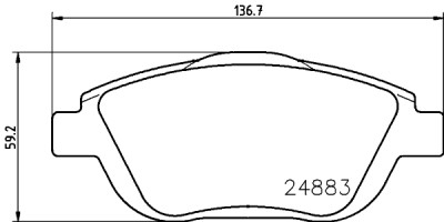 Jeu de plaquettes de frein HELLA 8DB 355 014-551