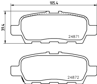 Jeu de plaquettes de frein HELLA 8DB 355 014-561