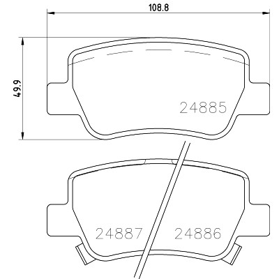 Jeu de plaquettes de frein HELLA 8DB 355 014-641