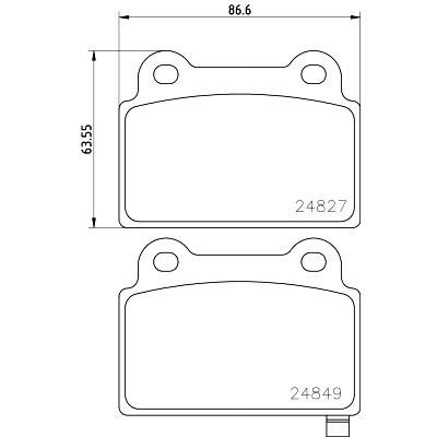 Jeu de plaquettes de frein HELLA 8DB 355 014-701