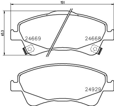 Jeu de plaquettes de frein HELLA 8DB 355 014-881