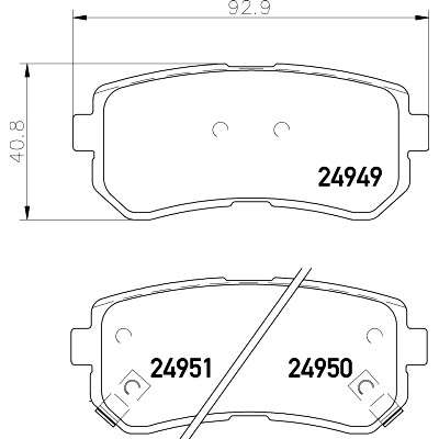 Jeu de plaquettes de frein HELLA 8DB 355 014-911