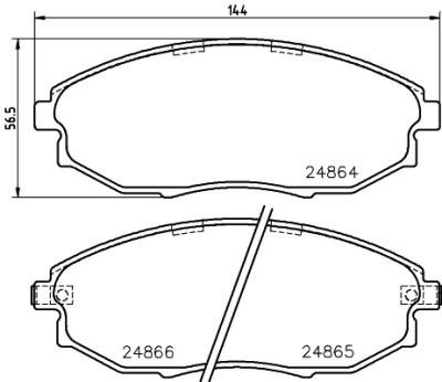 Jeu de plaquettes de frein HELLA 8DB 355 014-931