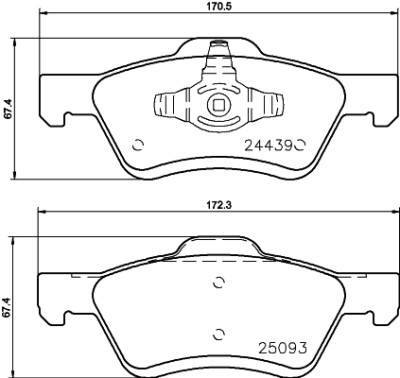 Jeu de plaquettes de frein HELLA 8DB 355 014-961