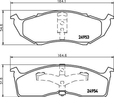 Jeu de plaquettes de frein HELLA 8DB 355 014-971