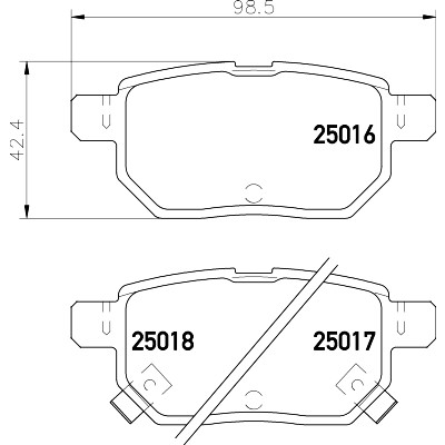 Jeu de plaquettes de frein HELLA 8DB 355 014-991