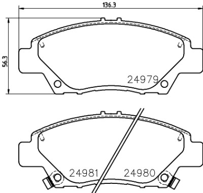 Jeu de plaquettes de frein HELLA 8DB 355 015-001
