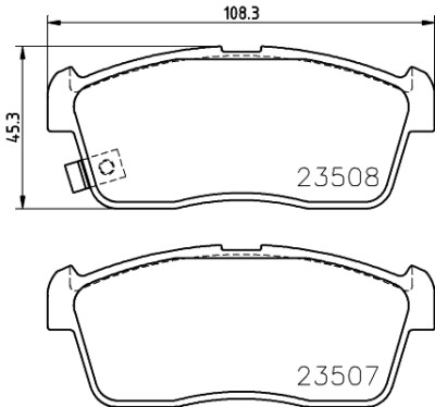Jeu de plaquettes de frein HELLA 8DB 355 015-071