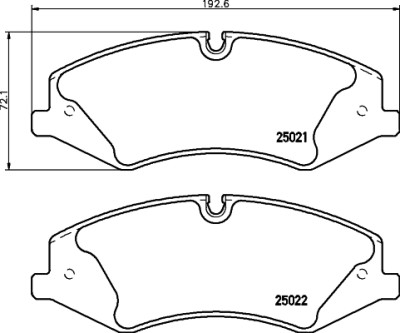 Jeu de plaquettes de frein HELLA 8DB 355 015-081