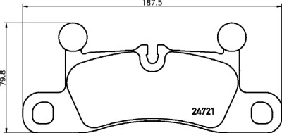 Jeu de plaquettes de frein HELLA 8DB 355 015-101