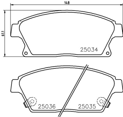 Jeu de plaquettes de frein HELLA 8DB 355 015-241
