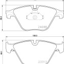 Jeu de plaquettes de frein HELLA 8DB 355 015-261