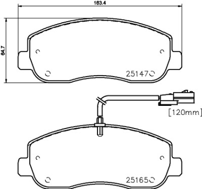 Jeu de plaquettes de frein HELLA 8DB 355 015-291