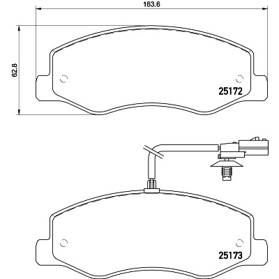 Jeu de plaquettes de frein HELLA 8DB 355 015-311