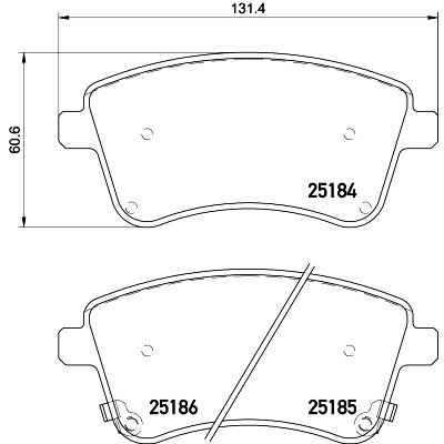 Jeu de plaquettes de frein HELLA 8DB 355 015-331