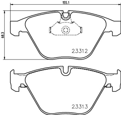 Jeu de plaquettes de frein HELLA 8DB 355 015-391