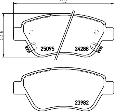 Jeu de plaquettes de frein HELLA 8DB 355 015-441