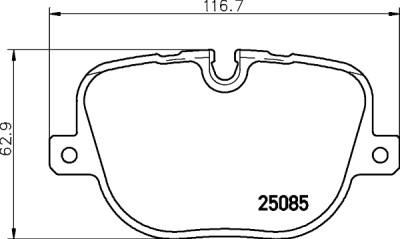 Jeu de plaquettes de frein HELLA 8DB 355 015-451