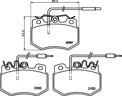 Jeu de plaquettes de frein HELLA 8DB 355 015-511