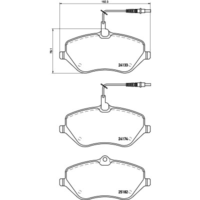 Jeu de plaquettes de frein HELLA 8DB 355 015-621
