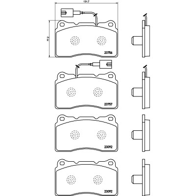 Jeu de plaquettes de frein HELLA 8DB 355 015-681
