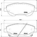 Jeu de plaquettes de frein HELLA 8DB 355 015-691