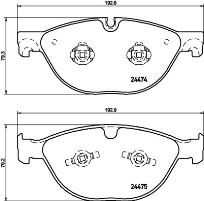 Jeu de plaquettes de frein HELLA 8DB 355 015-701