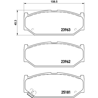 Jeu de plaquettes de frein HELLA 8DB 355 015-751