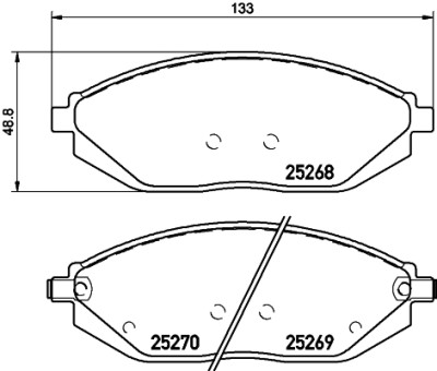 Jeu de plaquettes de frein HELLA 8DB 355 015-771