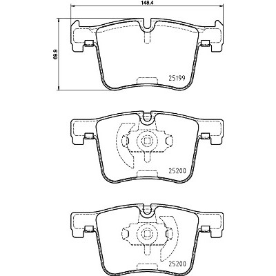 Jeu de plaquettes de frein HELLA 8DB 355 015-781