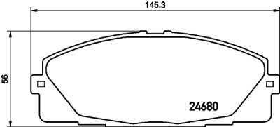 Jeu de plaquettes de frein HELLA 8DB 355 015-831