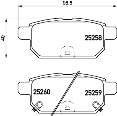 Jeu de plaquettes de frein HELLA 8DB 355 015-871