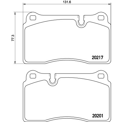 Jeu de plaquettes de frein HELLA 8DB 355 015-891