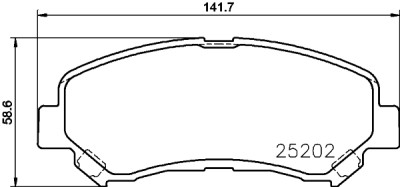 Jeu de plaquettes de frein HELLA 8DB 355 015-911