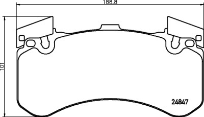 Jeu de plaquettes de frein HELLA 8DB 355 015-991