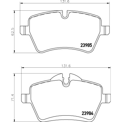 Jeu de plaquettes de frein HELLA 8DB 355 016-041