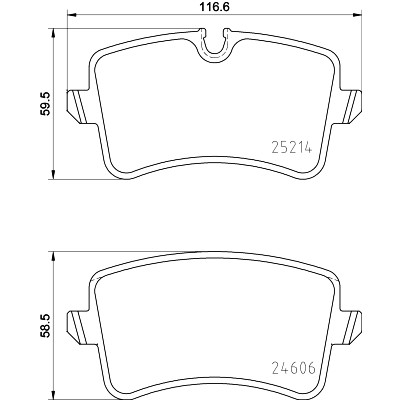 Jeu de plaquettes de frein HELLA 8DB 355 016-061