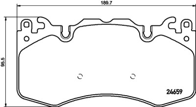 Jeu de plaquettes de frein HELLA 8DB 355 016-151