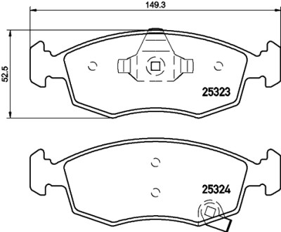 Jeu de plaquettes de frein HELLA 8DB 355 016-231