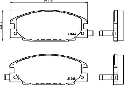 Jeu de plaquettes de frein HELLA 8DB 355 016-341