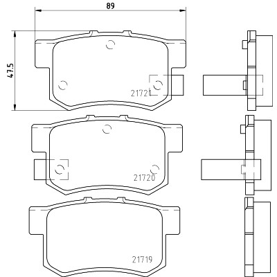 Jeu de plaquettes de frein HELLA 8DB 355 016-451