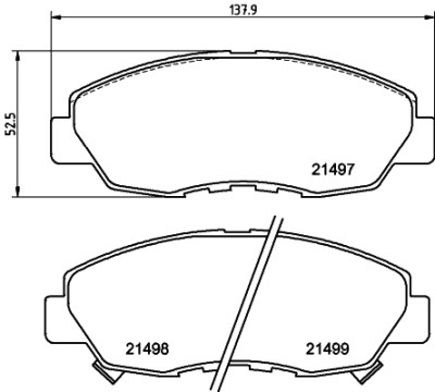 Jeu de plaquettes de frein HELLA 8DB 355 016-511
