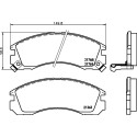 Jeu de plaquettes de frein HELLA 8DB 355 016-531