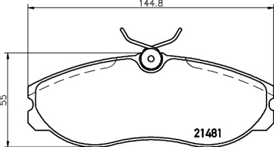 Jeu de plaquettes de frein HELLA 8DB 355 016-651