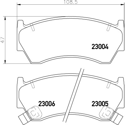 Jeu de plaquettes de frein HELLA 8DB 355 016-661