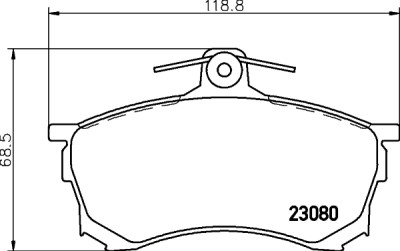 Jeu de plaquettes de frein HELLA 8DB 355 016-671