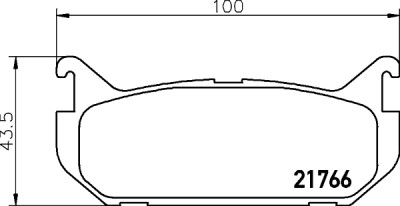 Jeu de plaquettes de frein HELLA 8DB 355 016-711