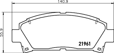 Jeu de plaquettes de frein HELLA 8DB 355 016-721